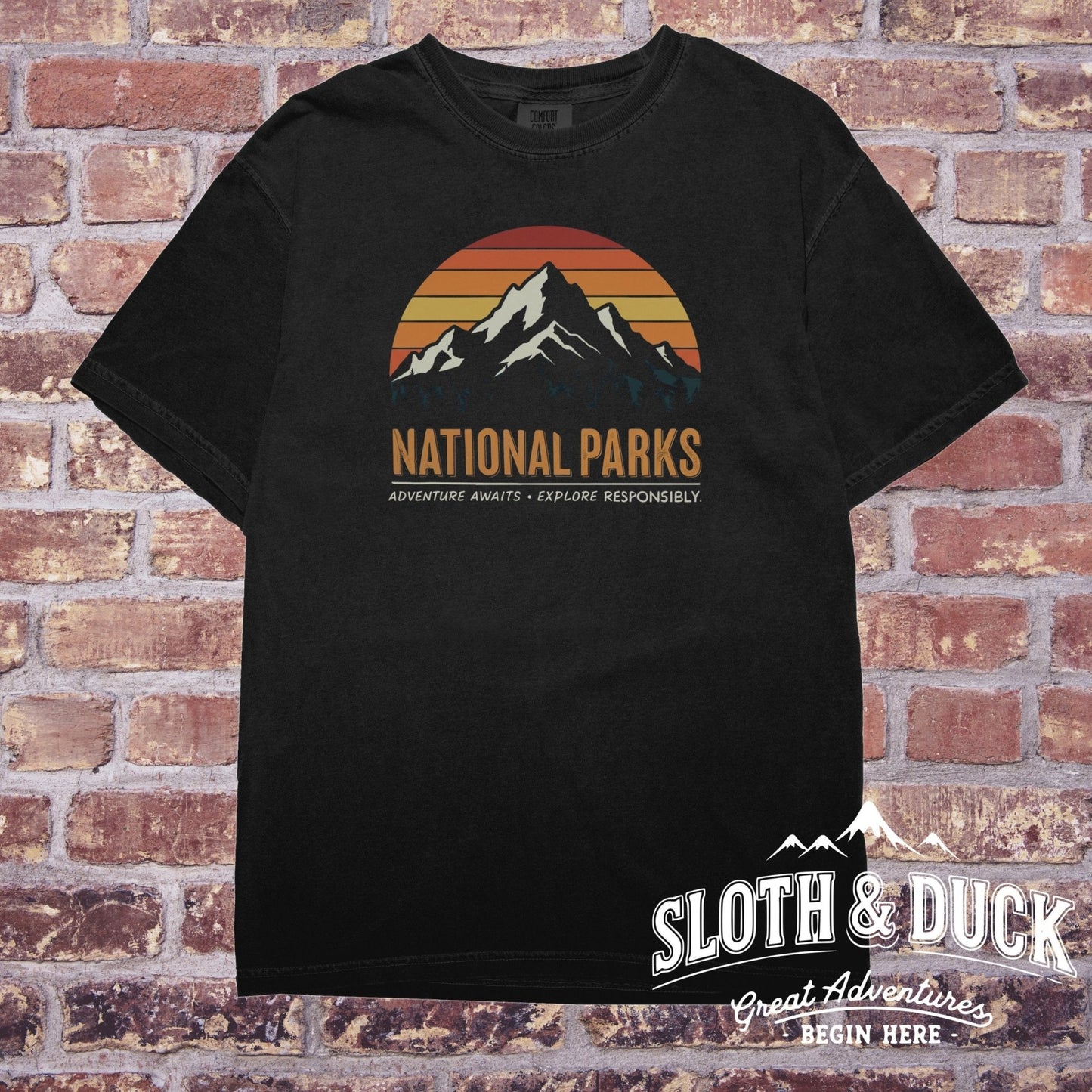 "National Parks" Graphic Shirt - S - Sloth & Duck