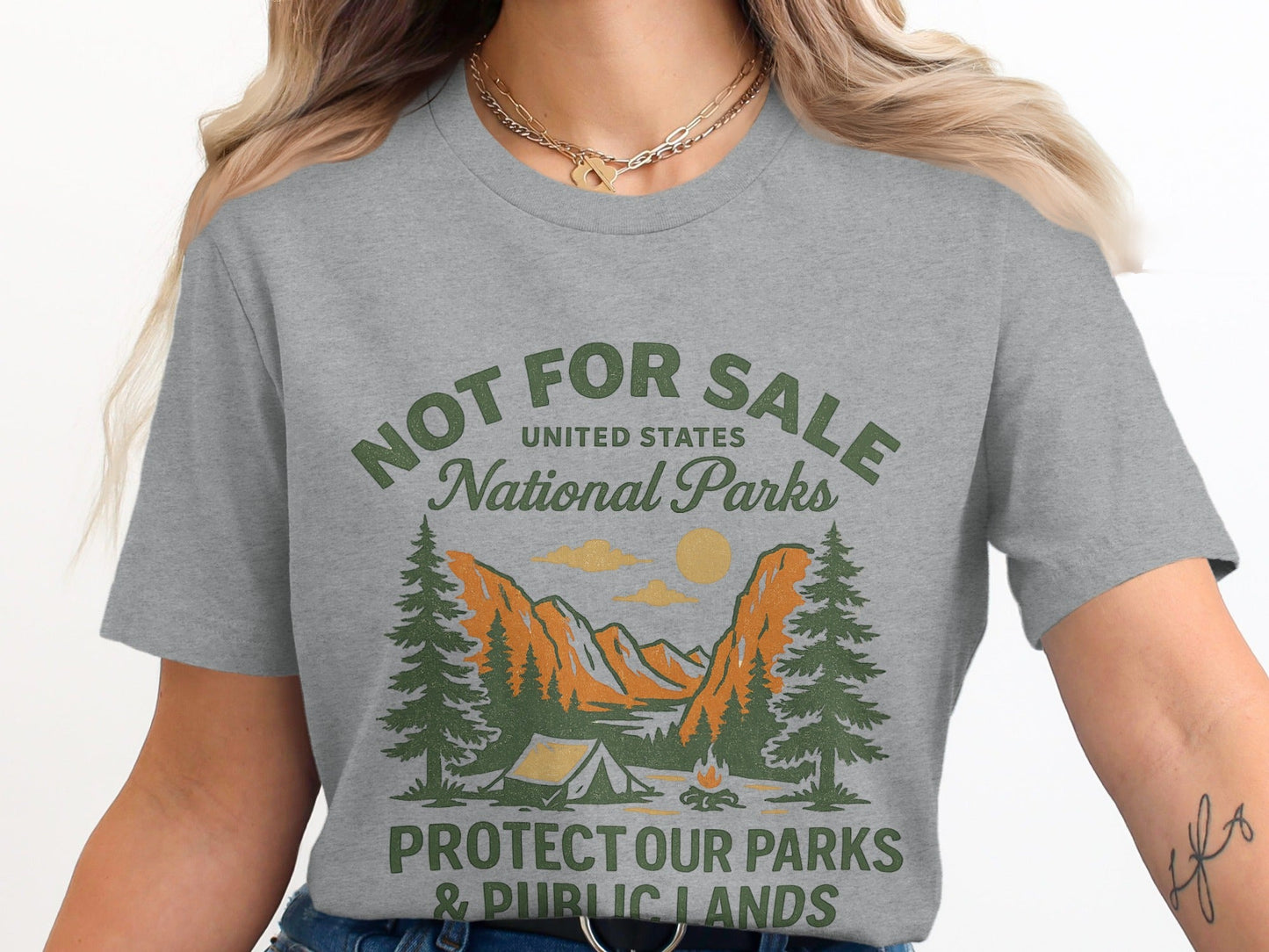 National Parks TShirt Protect Public Lands - Adult - XS - Sloth & Duck