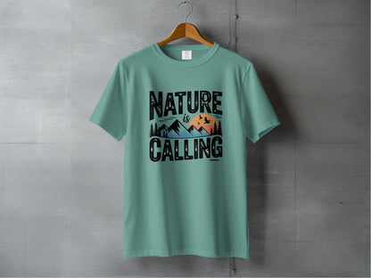 Nature is Calling Graphic T-Shirt - S - Sloth & Duck