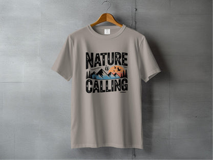 Nature is Calling Graphic T-Shirt - S - Sloth & Duck