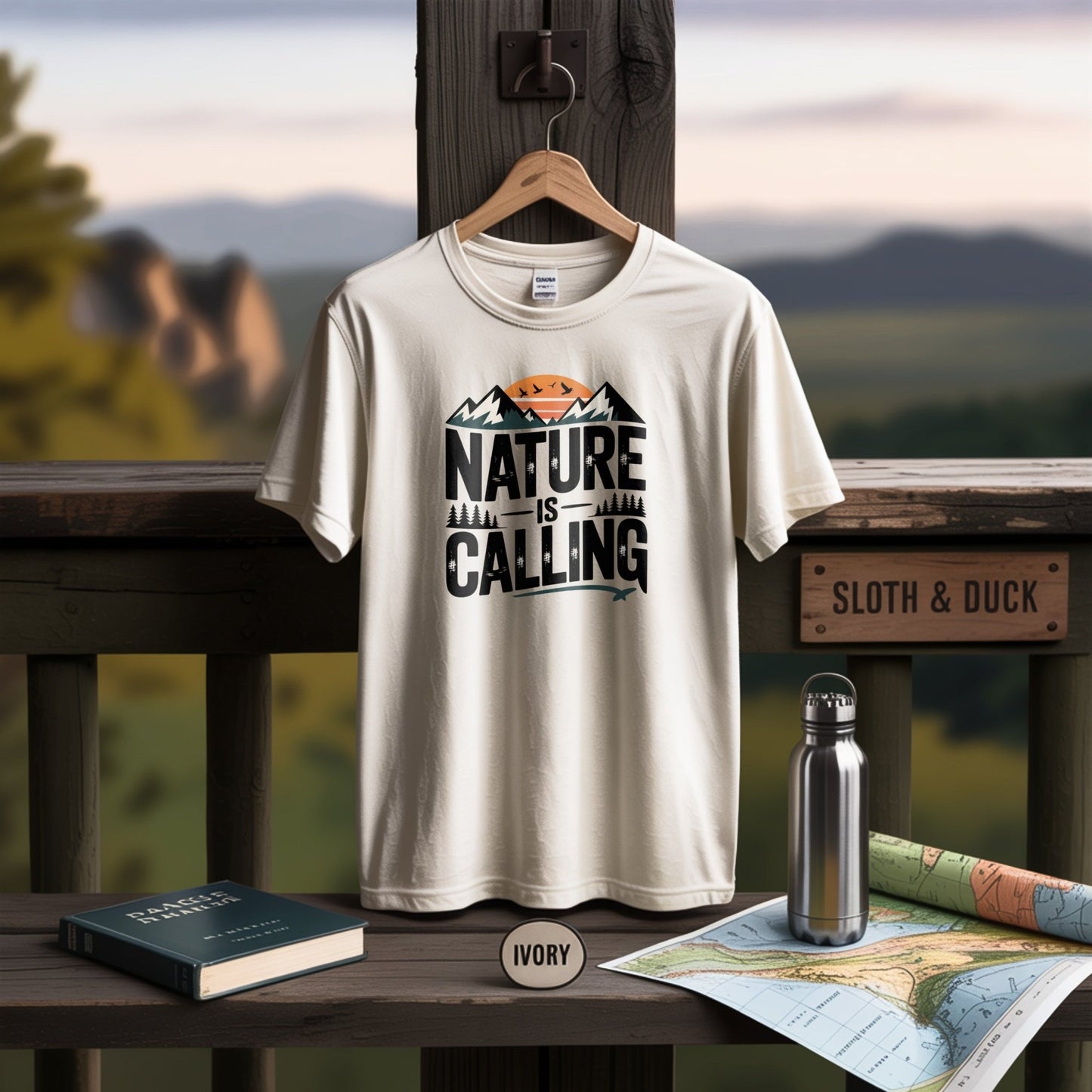 "Nature is Calling" T-Shirt - S - Sloth & Duck