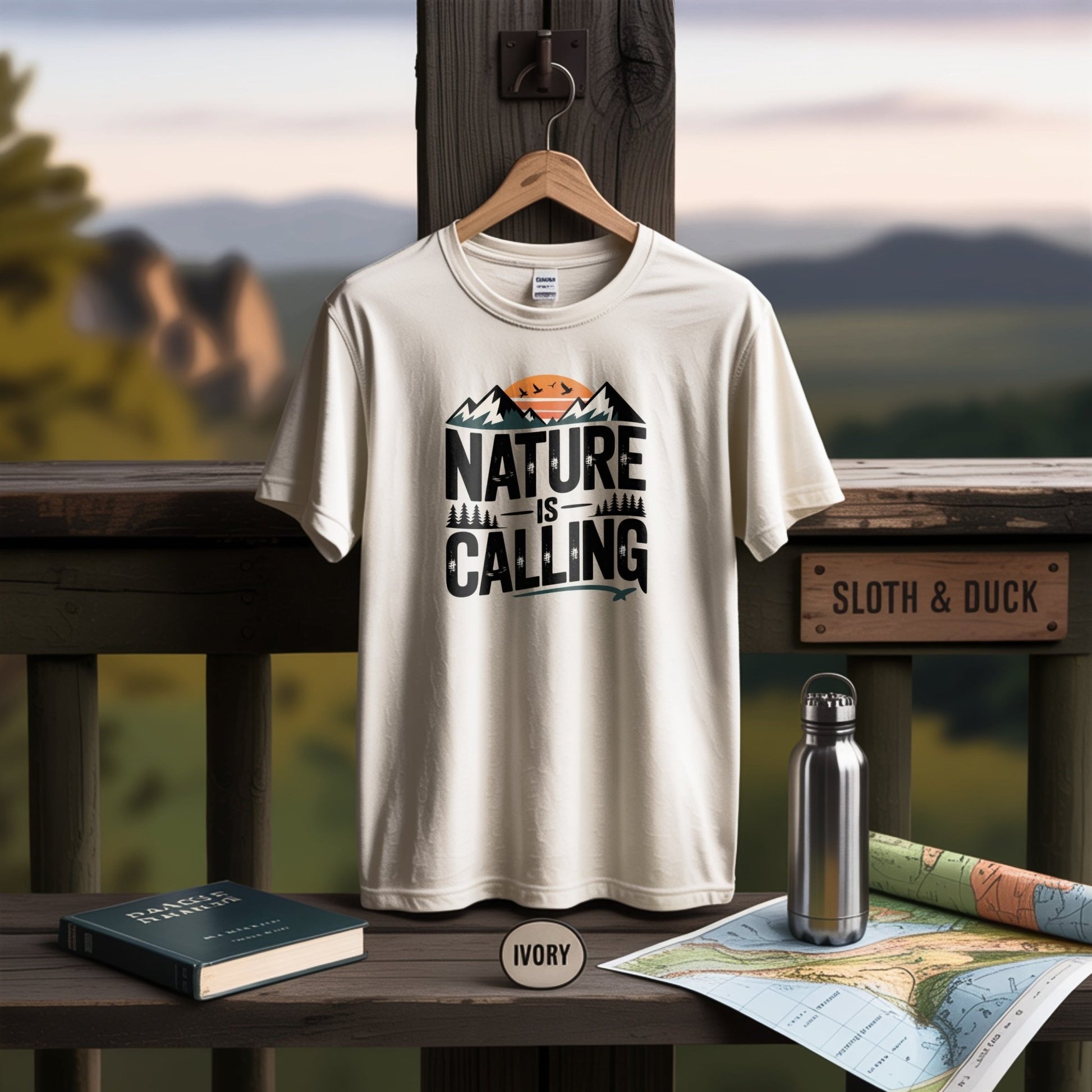 "Nature is Calling" T-Shirt - S - Sloth & Duck