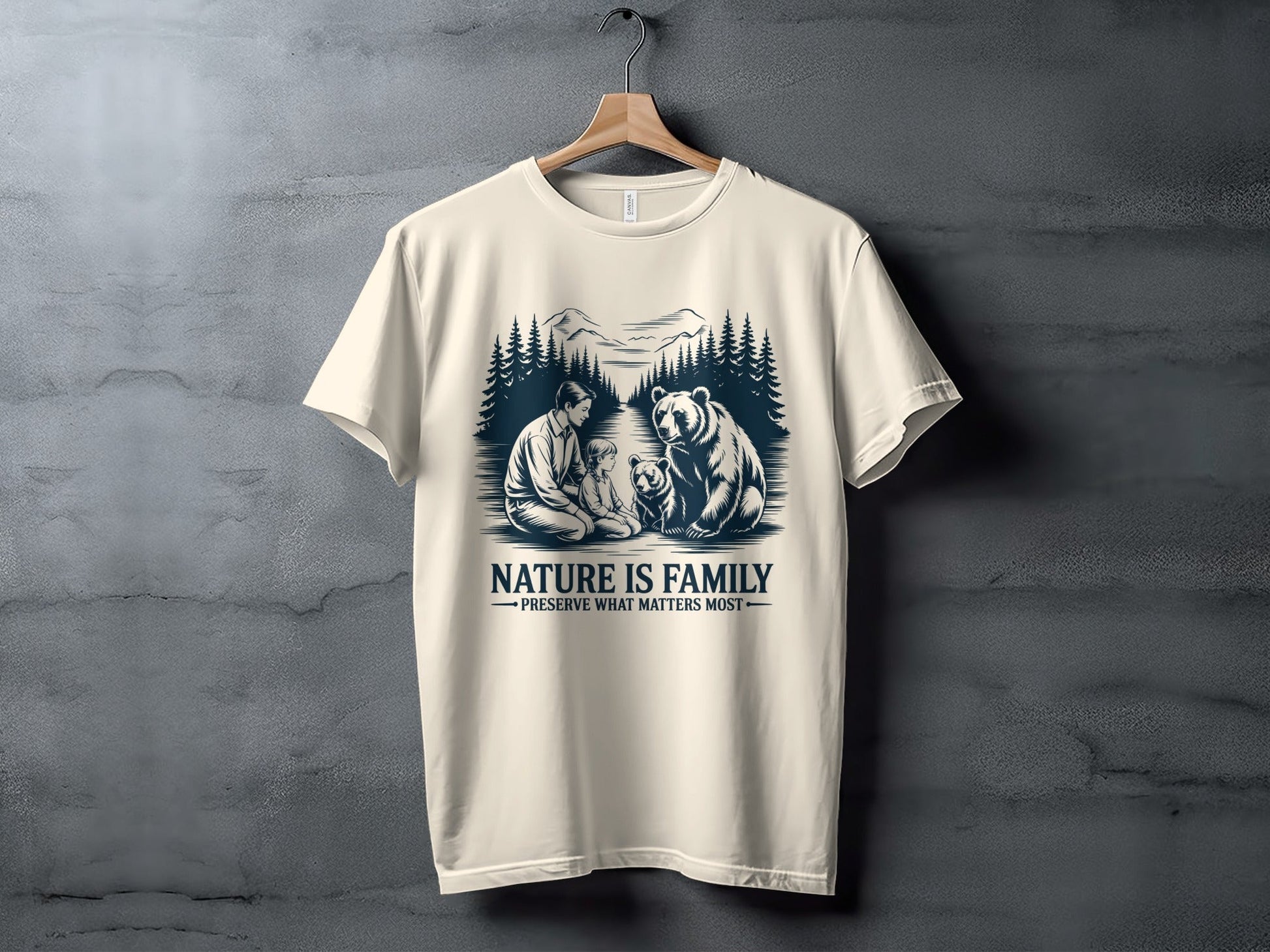 "Nature is Family Preserve What Matters Most" T-Shirt - Adult - Sloth & Duck