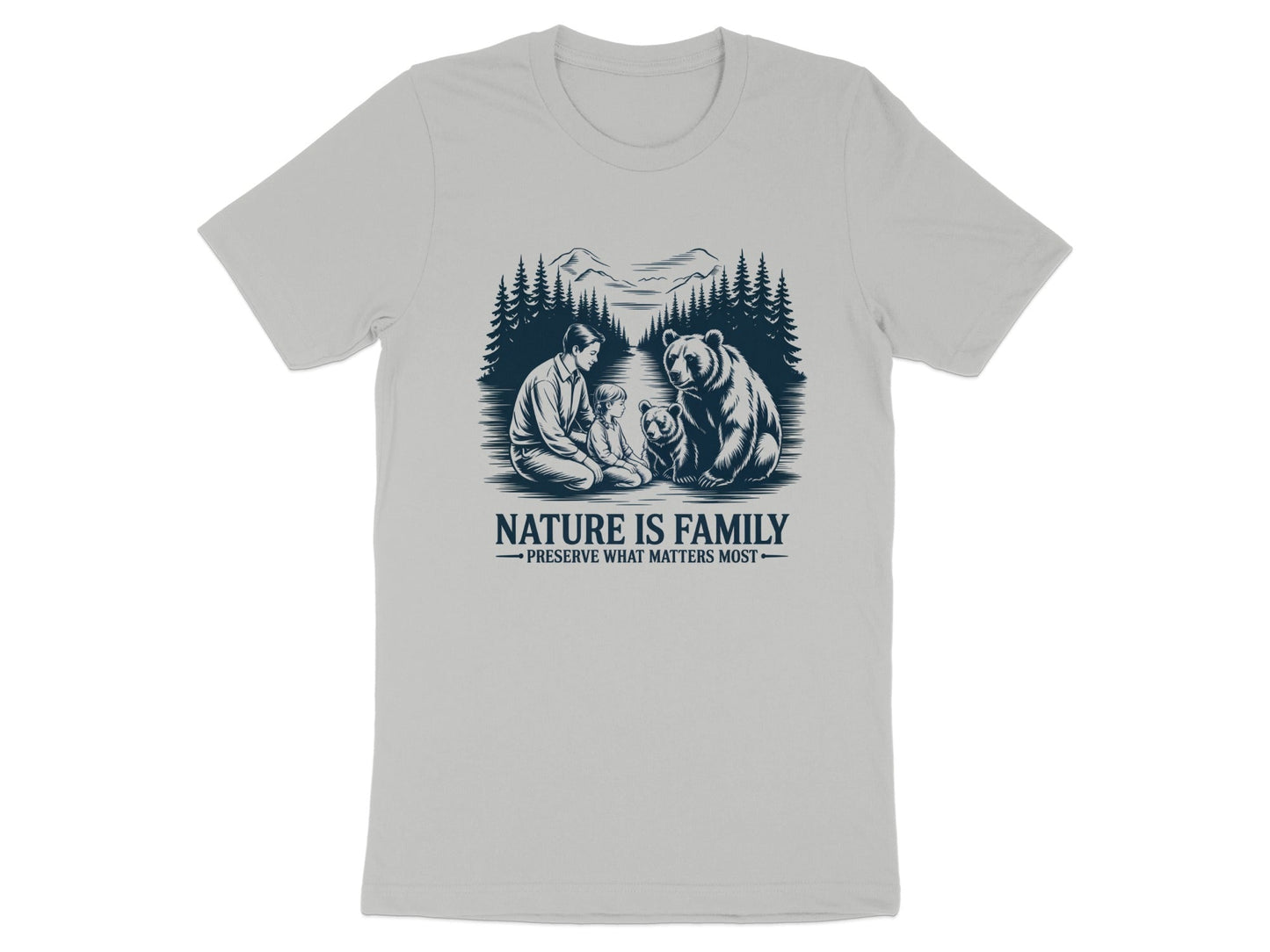 "Nature is Family Preserve What Matters Most" T-Shirt - Adult - Sloth & Duck