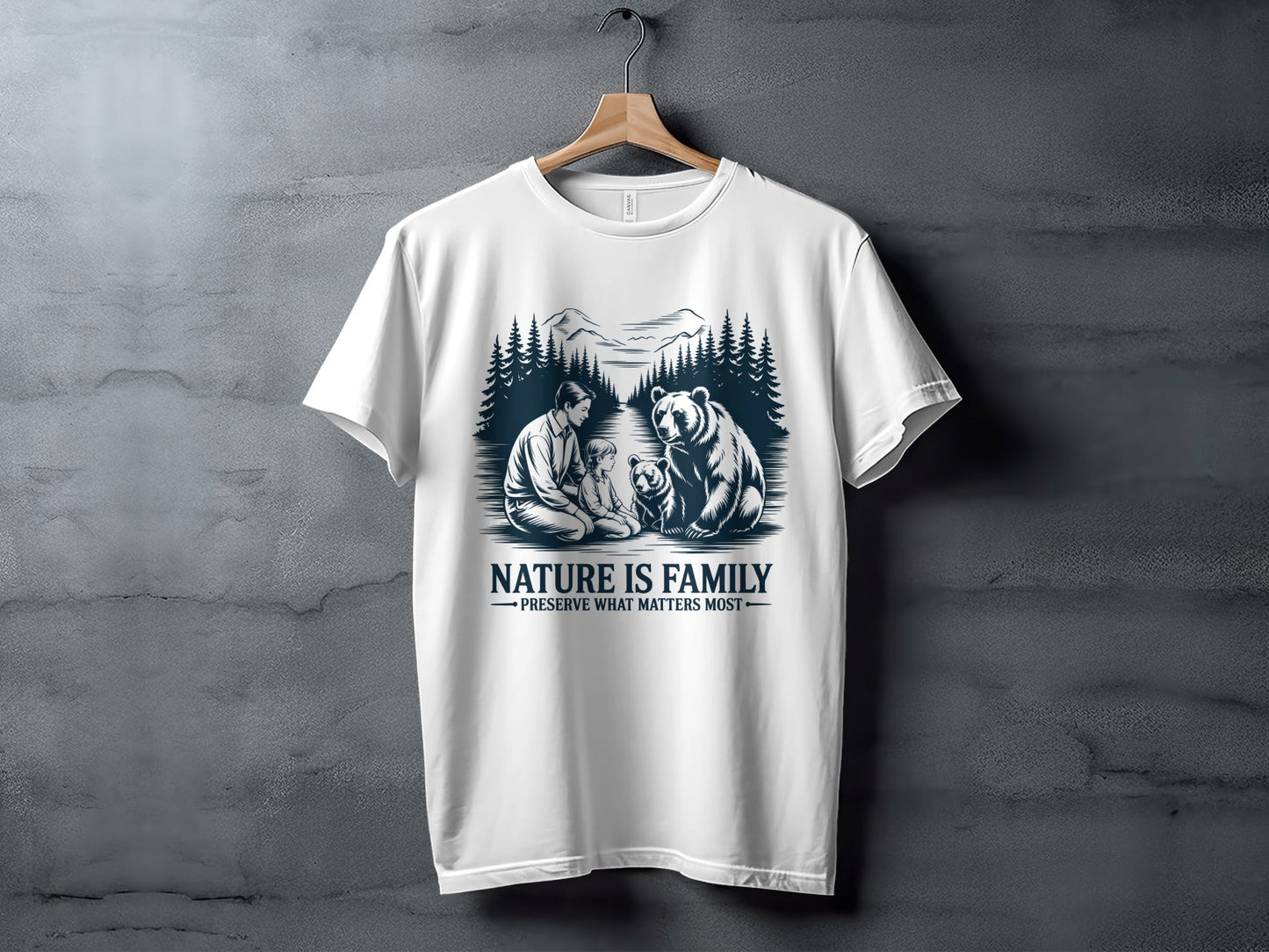 "Nature is Family Preserve What Matters Most" T-Shirt - Adult - Sloth & Duck