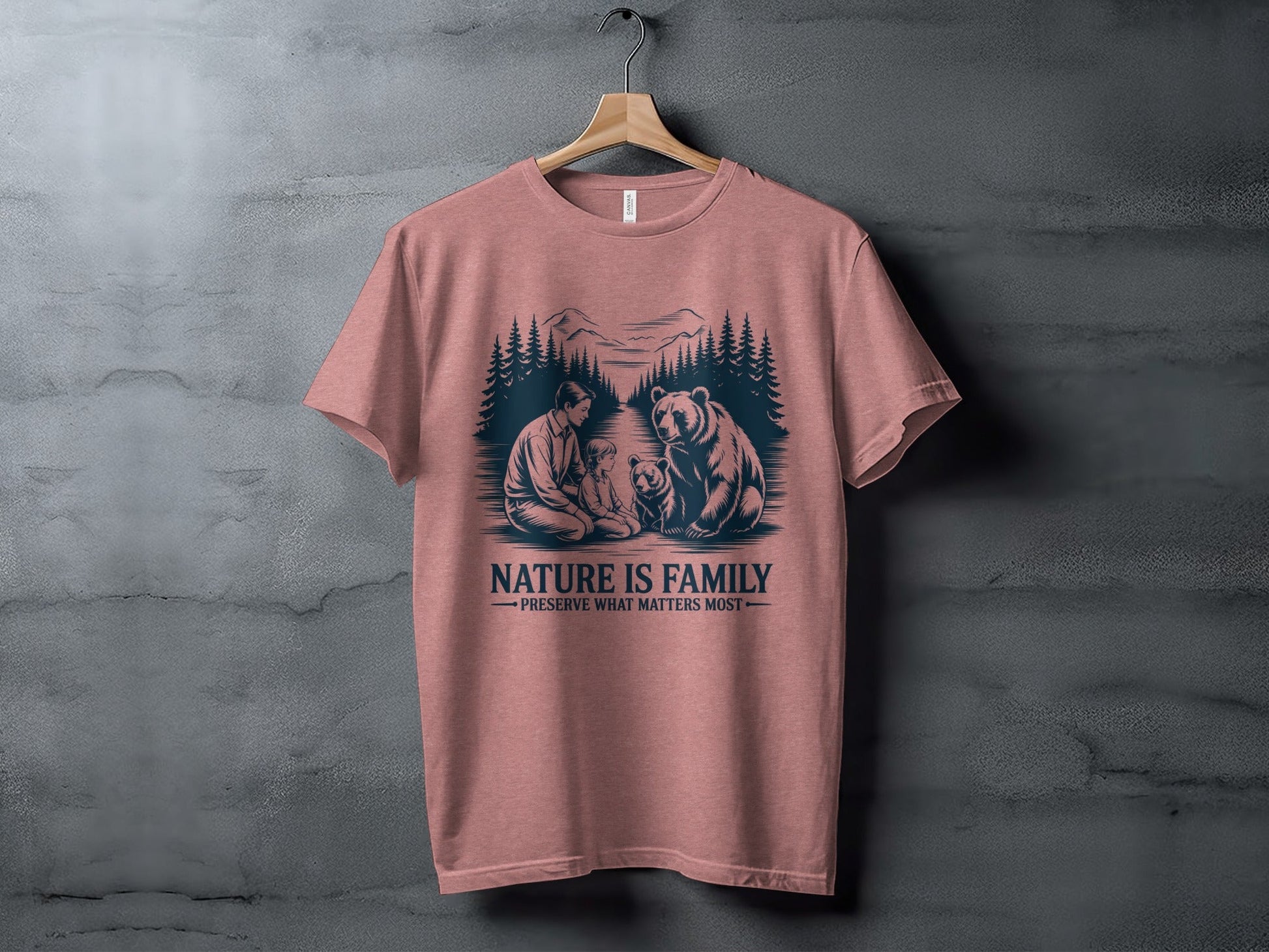 "Nature is Family Preserve What Matters Most" T-Shirt - Adult - Sloth & Duck
