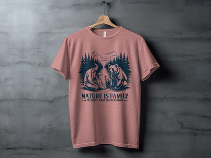 "Nature is Family Preserve What Matters Most" T-Shirt - Adult - Sloth & Duck