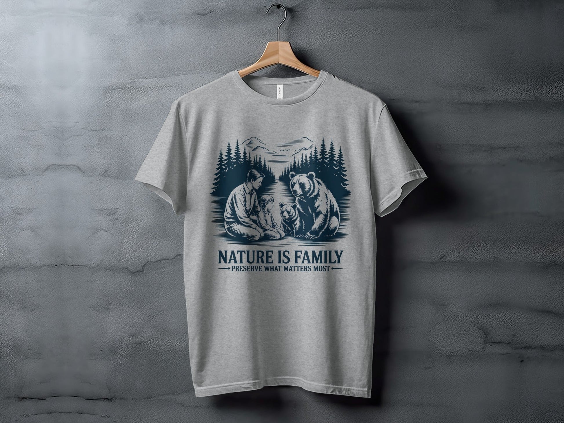 "Nature is Family Preserve What Matters Most" T-Shirt - Adult - Sloth & Duck