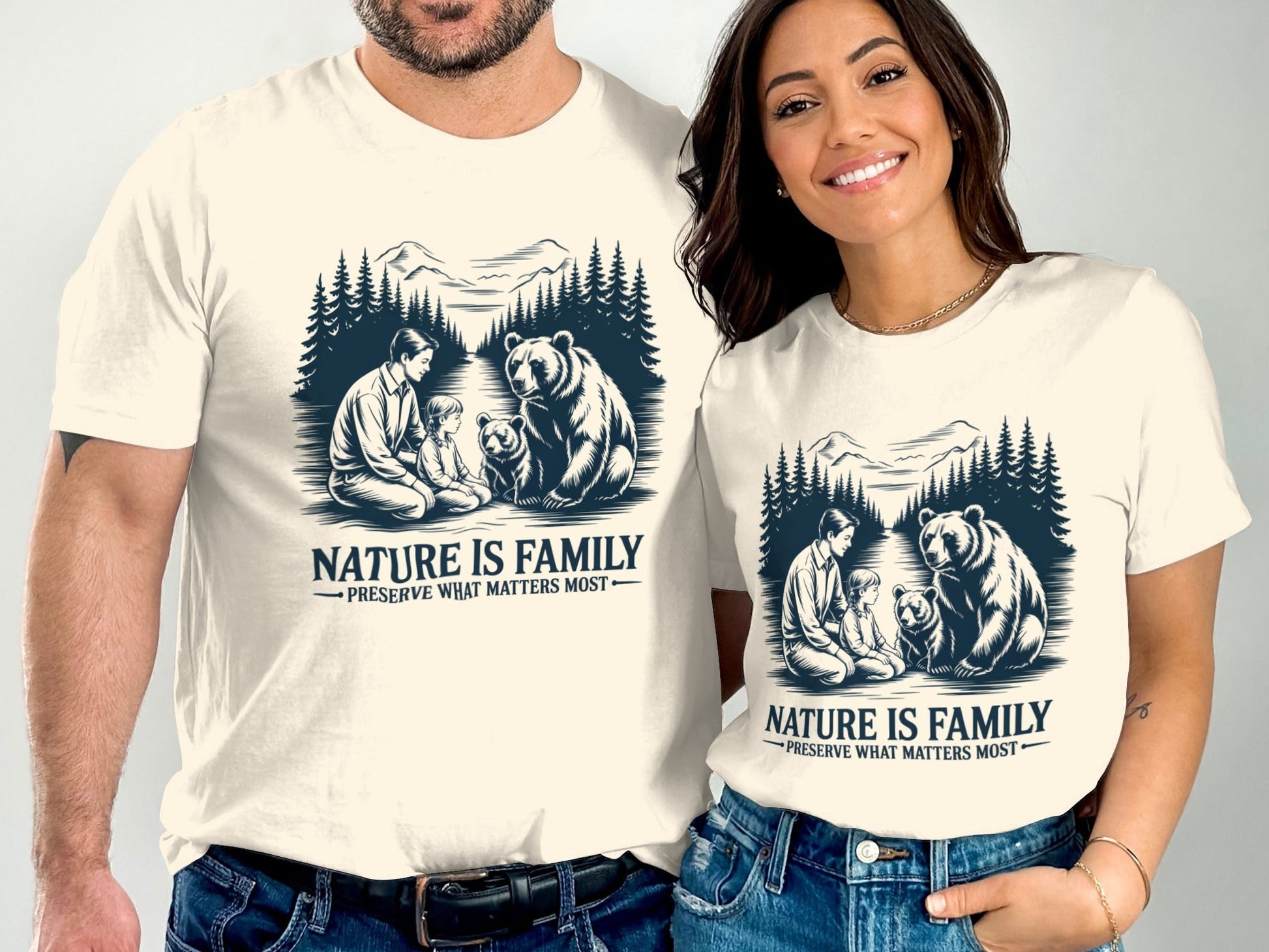 "Nature is Family Preserve What Matters Most" T-Shirt - Adult - Sloth & Duck