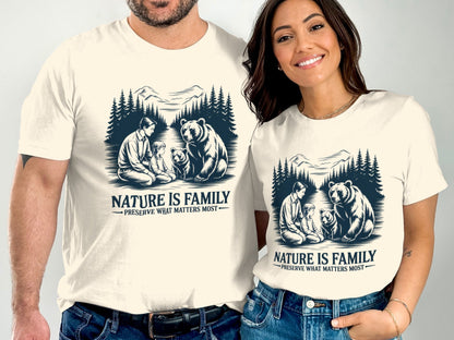 "Nature is Family Preserve What Matters Most" T-Shirt - Adult - Sloth & Duck