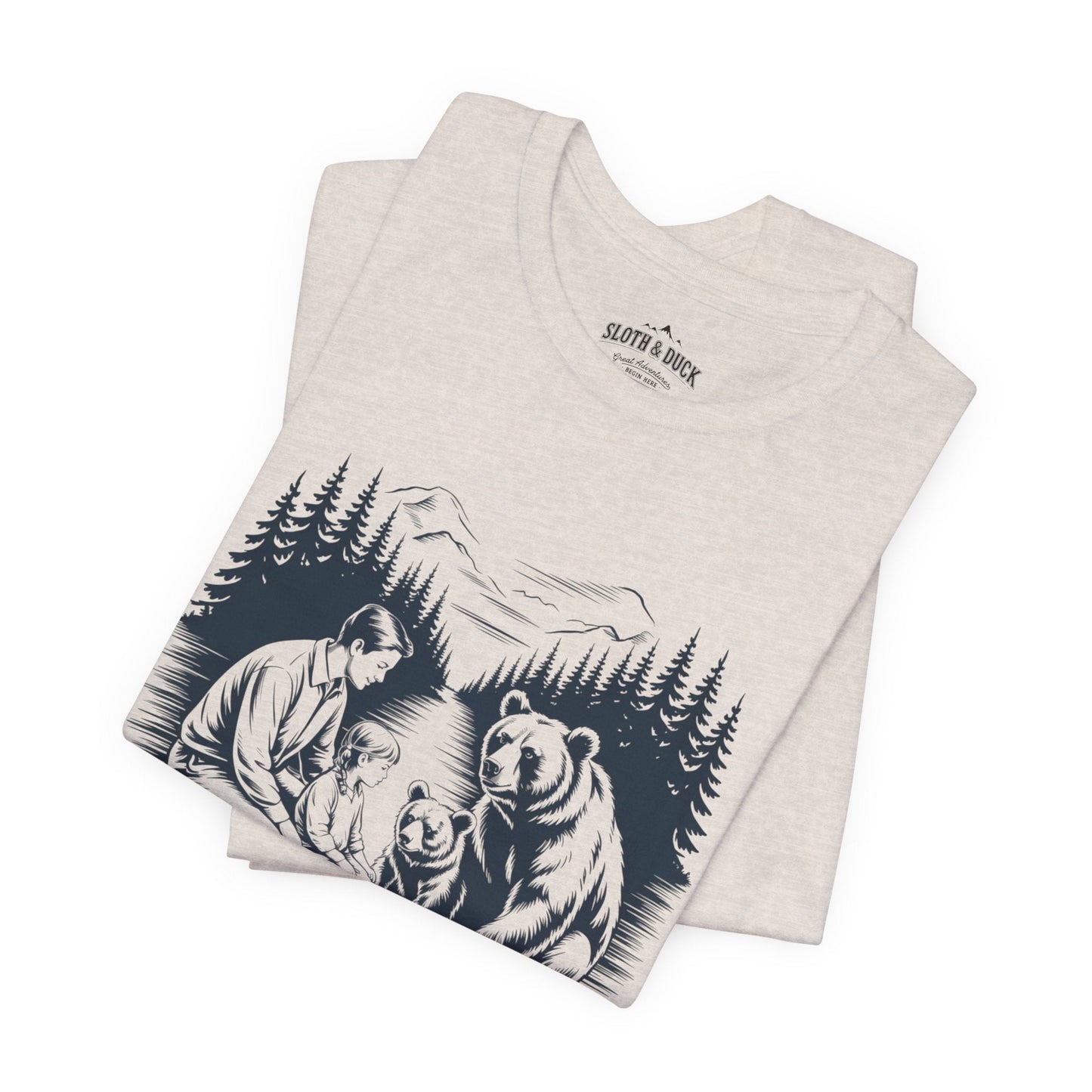 Nature Is Family T-Shirt - Heather Dust - Sloth & Duck