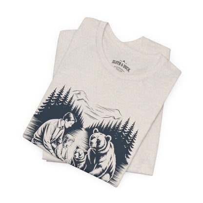 Nature Is Family T-Shirt - Heather Dust - Sloth & Duck