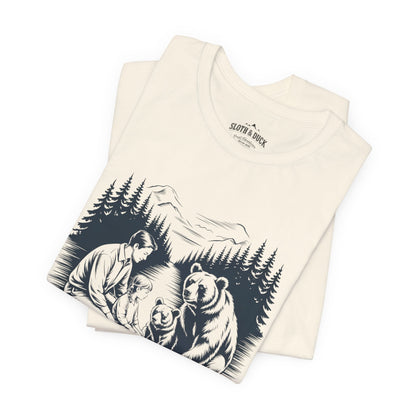 Nature Is Family T-Shirt - Natural - Sloth & Duck