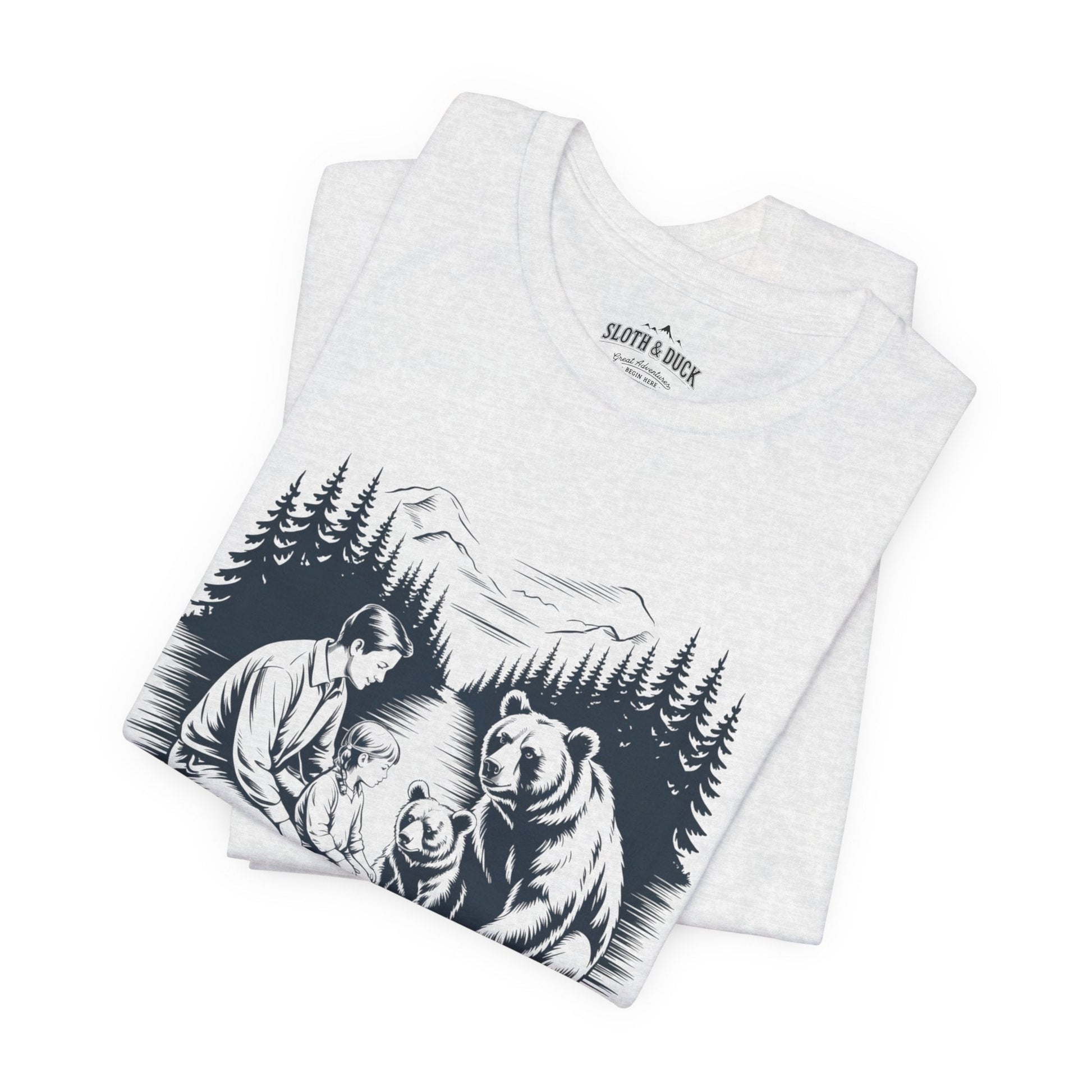 Nature Is Family T-Shirt - Ash - Sloth & Duck