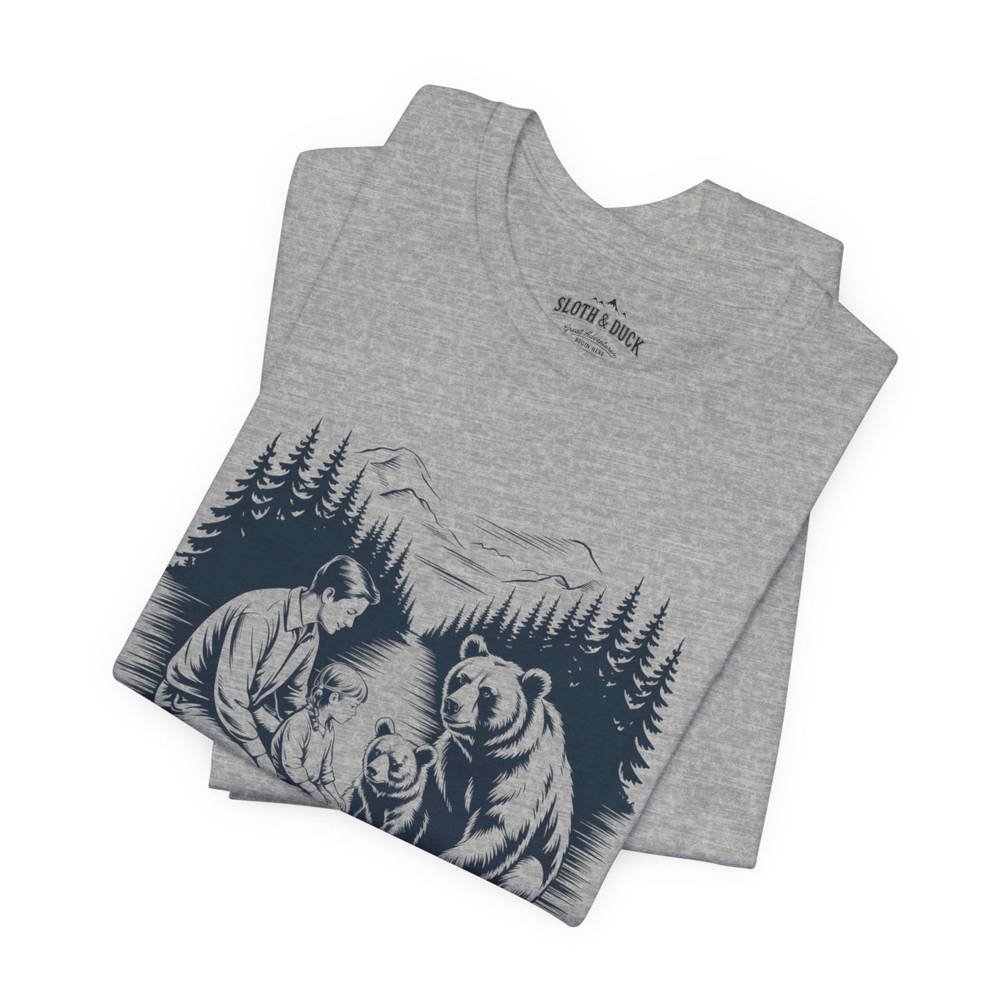 Nature Is Family T-Shirt - Athletic Heather - Sloth & Duck