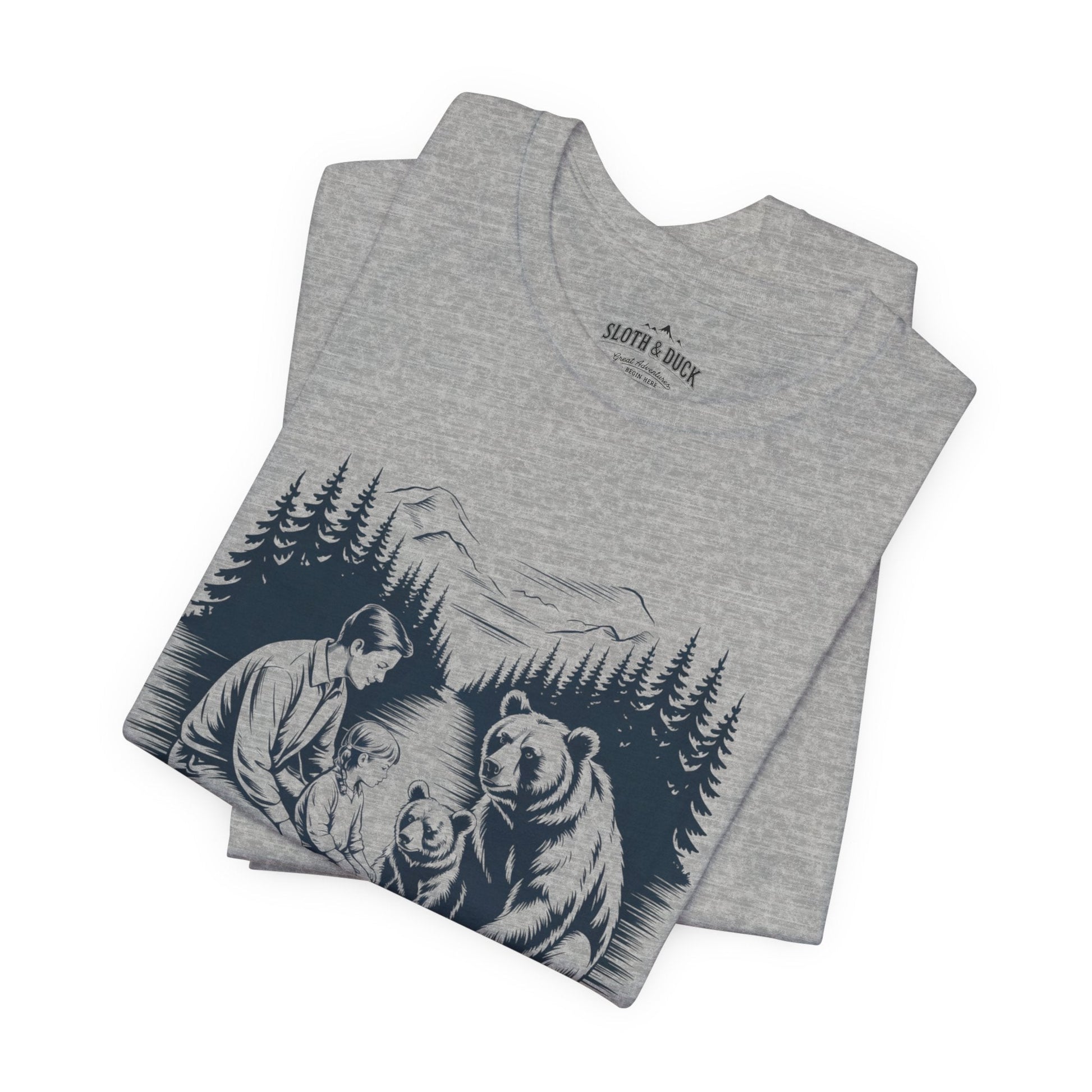 Nature Is Family T-Shirt - Athletic Heather - Sloth & Duck