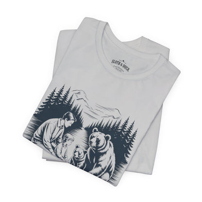 Nature Is Family T-Shirt - Solid Athletic Grey - Sloth & Duck
