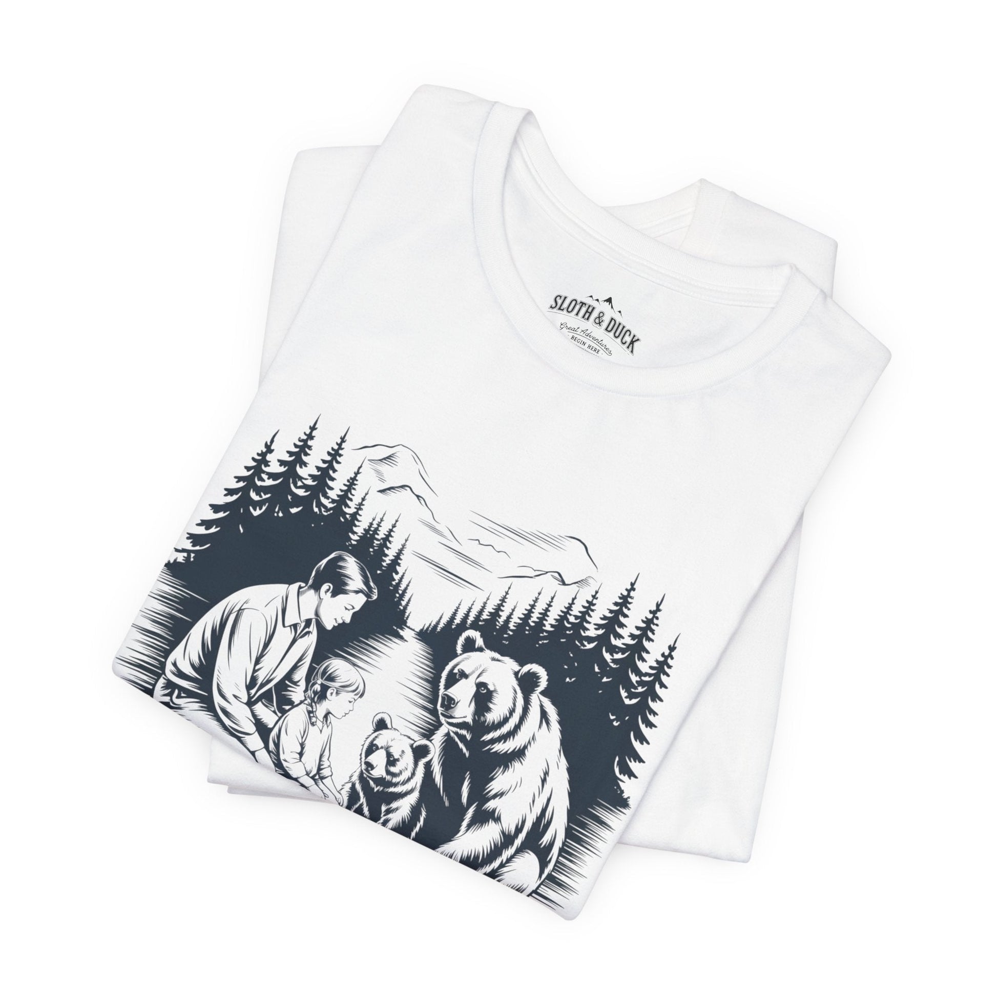 Nature Is Family T-Shirt - White - Sloth & Duck