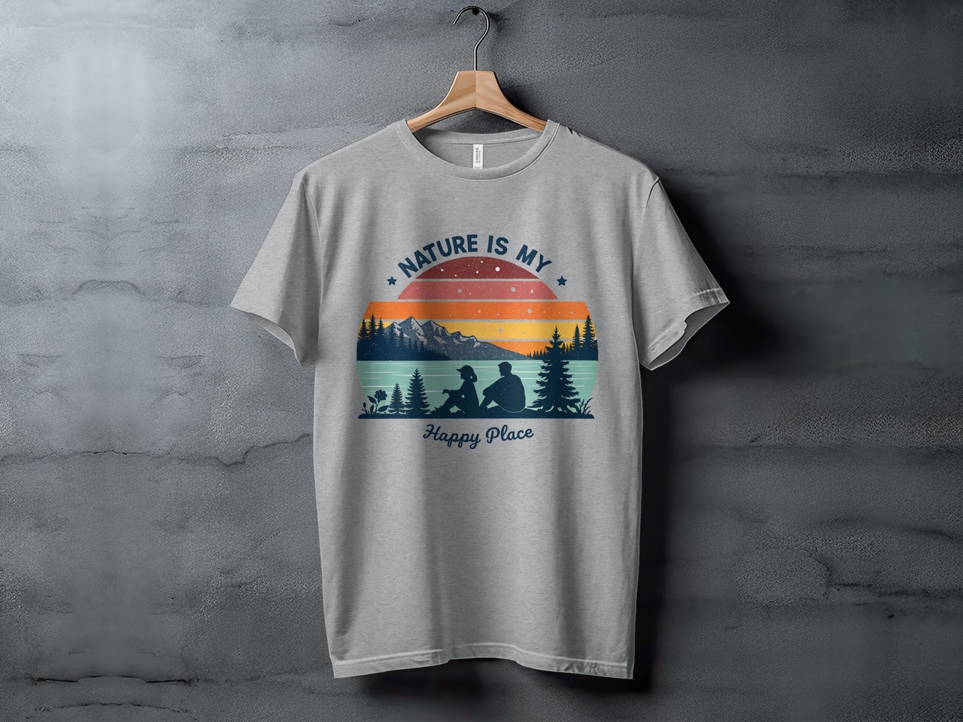 "Nature Is My Happy Place" T-Shirt - Adult - Sloth & Duck