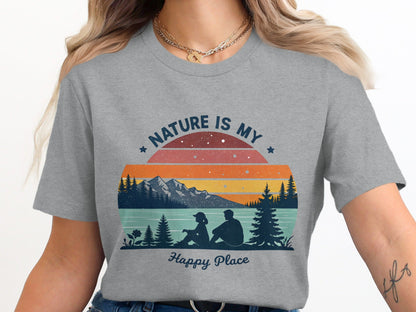 "Nature Is My Happy Place" T-Shirt - Adult - Sloth & Duck