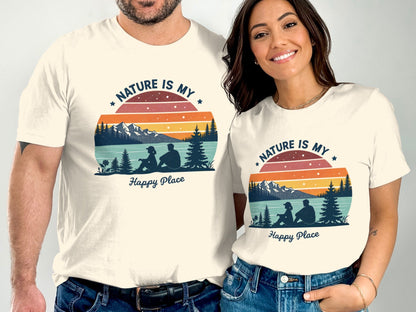 "Nature Is My Happy Place" T-Shirt - Adult - Sloth & Duck