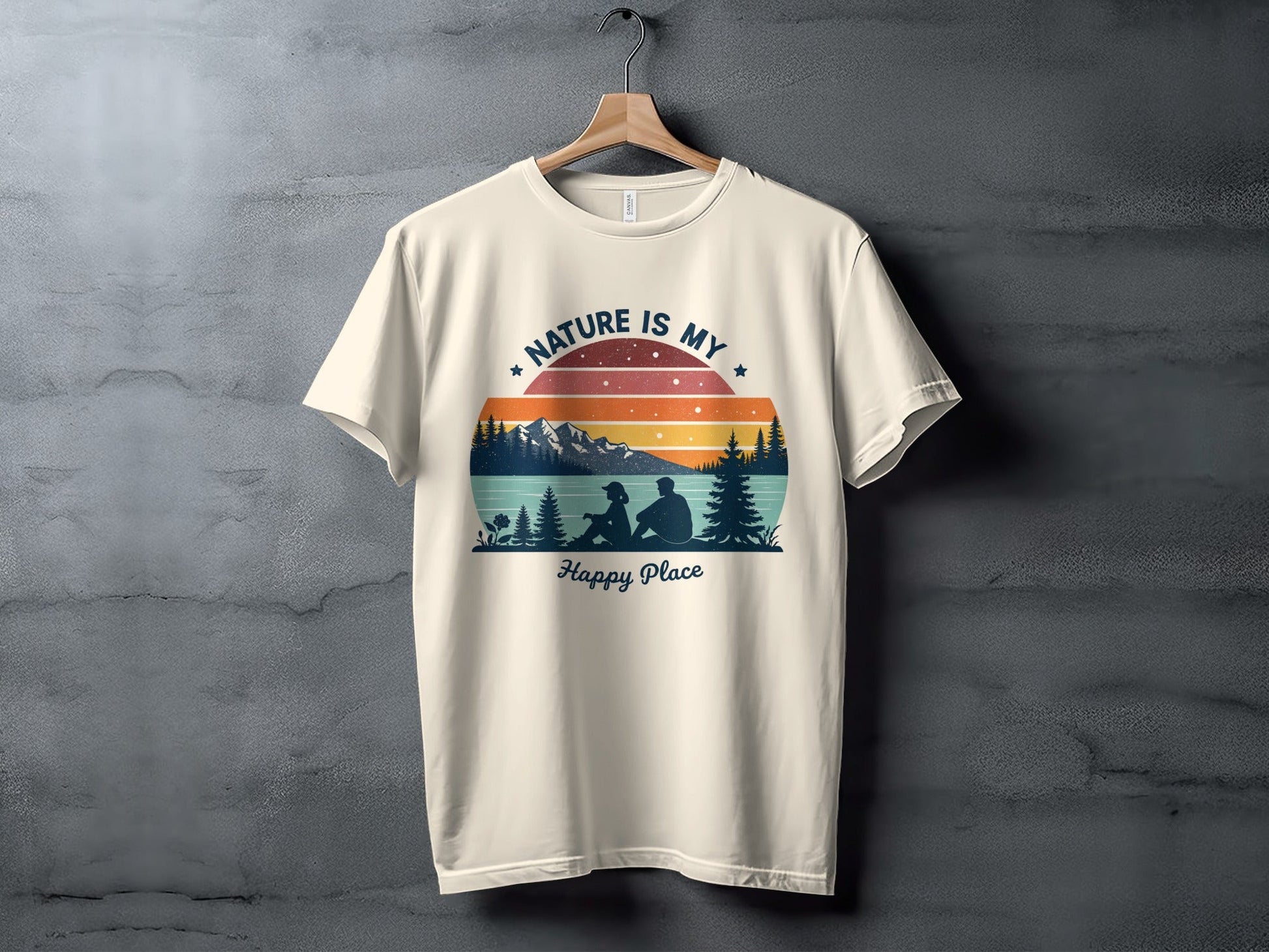 "Nature Is My Happy Place" T-Shirt - Adult - Sloth & Duck