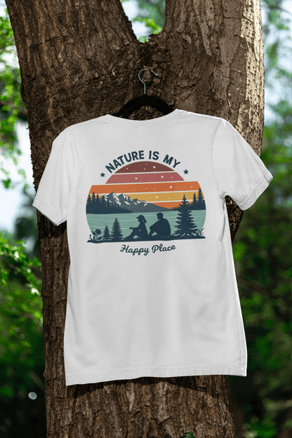 "Nature Is My Happy Place" T-Shirt - Adult - Sloth & Duck
