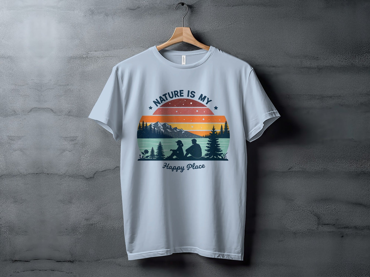 "Nature Is My Happy Place" T-Shirt - Adult - Sloth & Duck