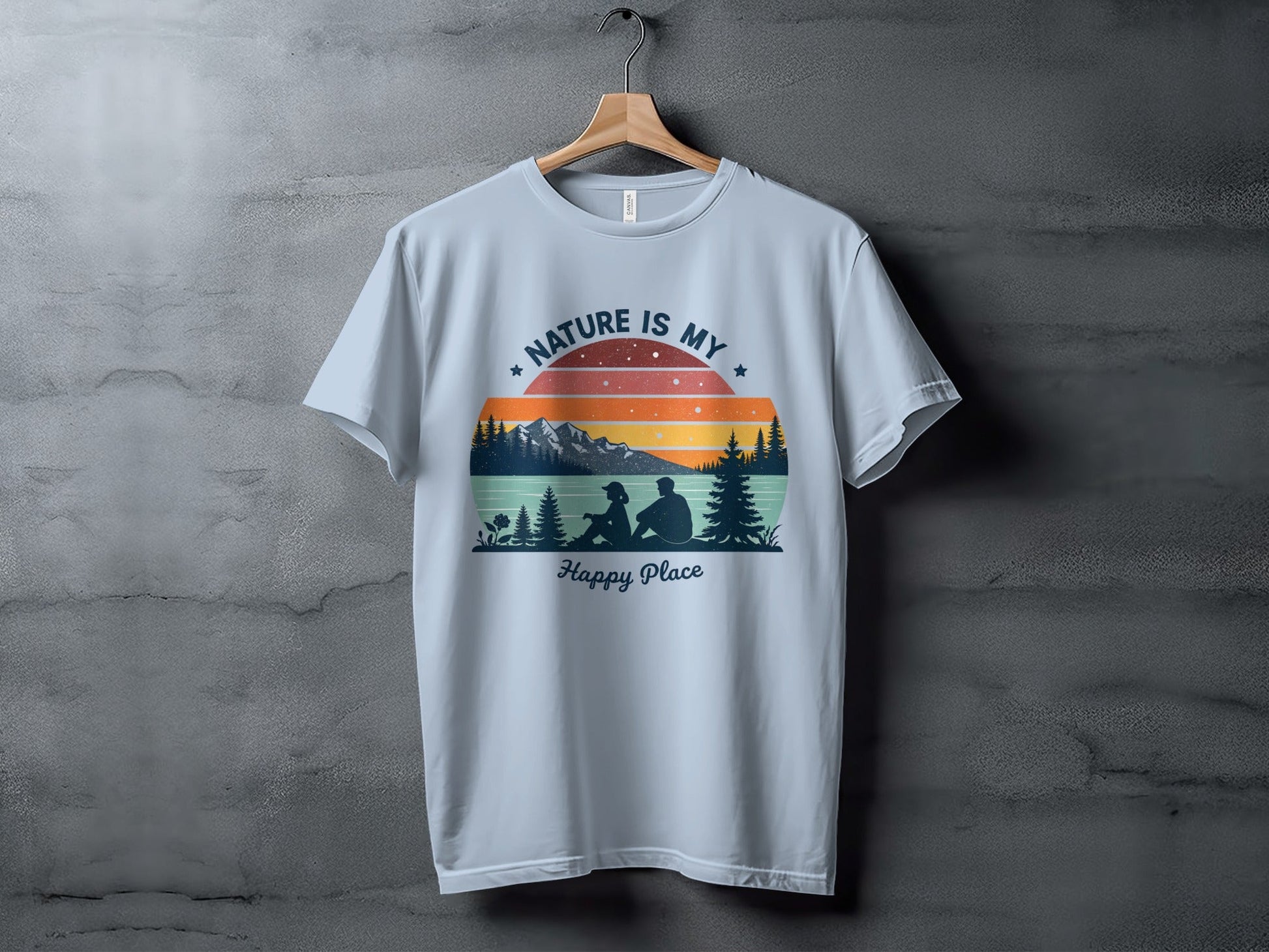"Nature Is My Happy Place" T-Shirt - Adult - Sloth & Duck