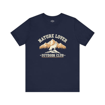 Nature Lover Outdoor Club Wolf Mountain T-Shirt - S - Sloth & Duck