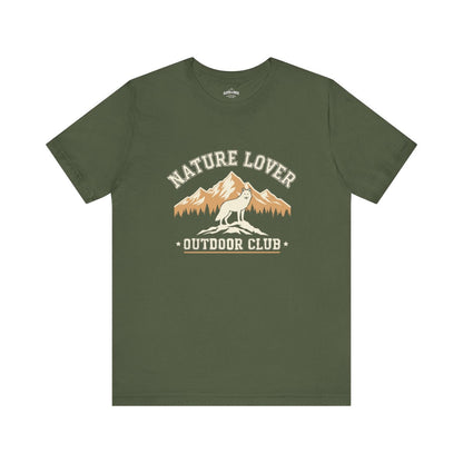 Nature Lover Outdoor Club Wolf Mountain T-Shirt - S - Sloth & Duck