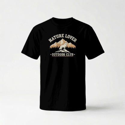 Nature Lover Outdoor Club Wolf Mountain T-Shirt - S - Sloth & Duck