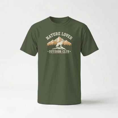 Nature Lover Outdoor Club Wolf Mountain T-Shirt - S - Sloth & Duck