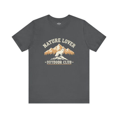 Nature Lover Outdoor Club Wolf Mountain T-Shirt - S - Sloth & Duck