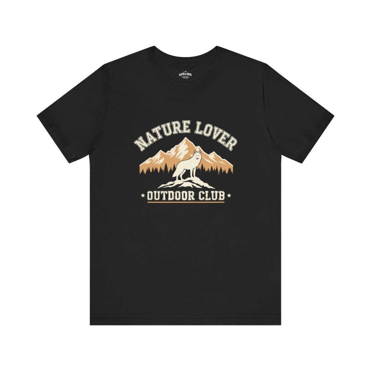 Nature Lover Outdoor Club Wolf Mountain T-Shirt - S - Sloth & Duck