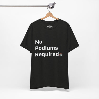 "No Podiums Required" Everyday Shirt - Black Heather - Sloth & Duck