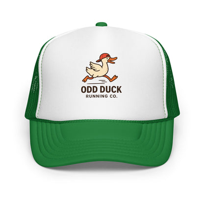 Odd Duck Running Company Trucker Hat - Kelly/ White/ Kelly - Sloth & Duck