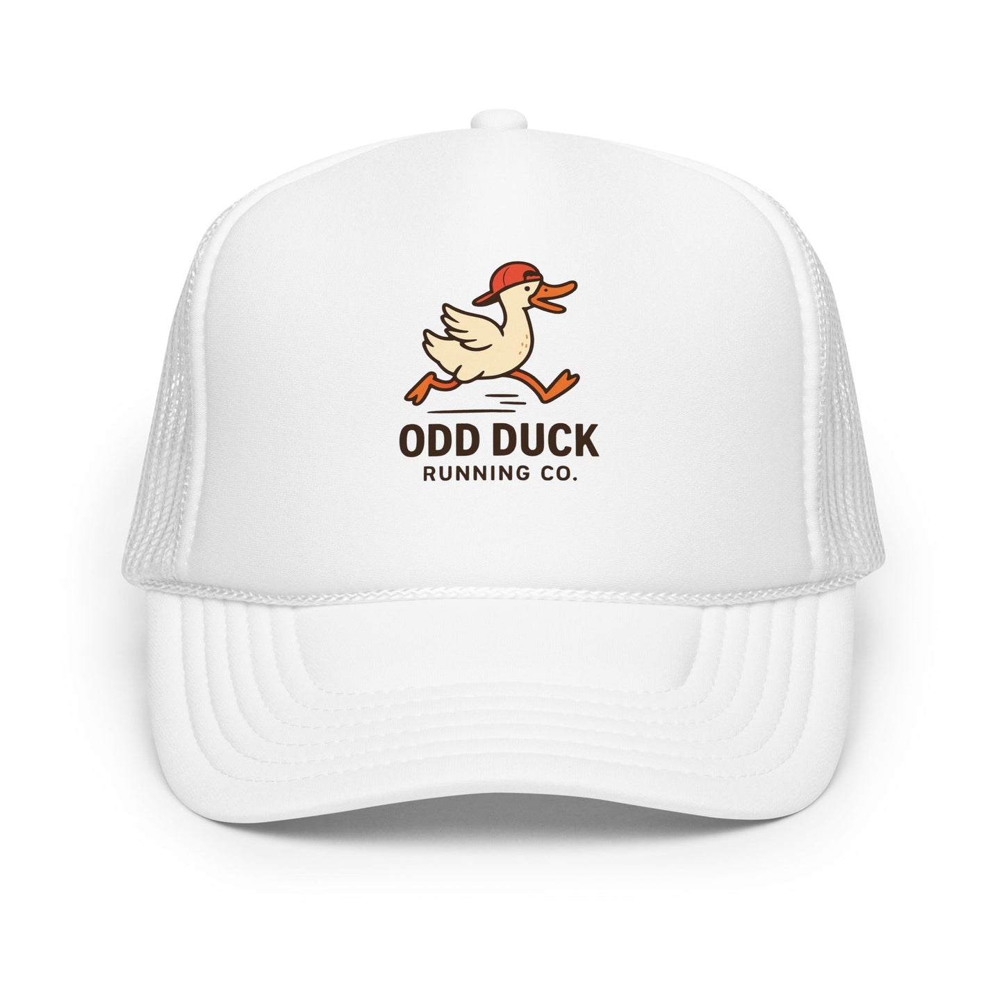 Odd Duck Running Company Trucker Hat - White - Sloth & Duck