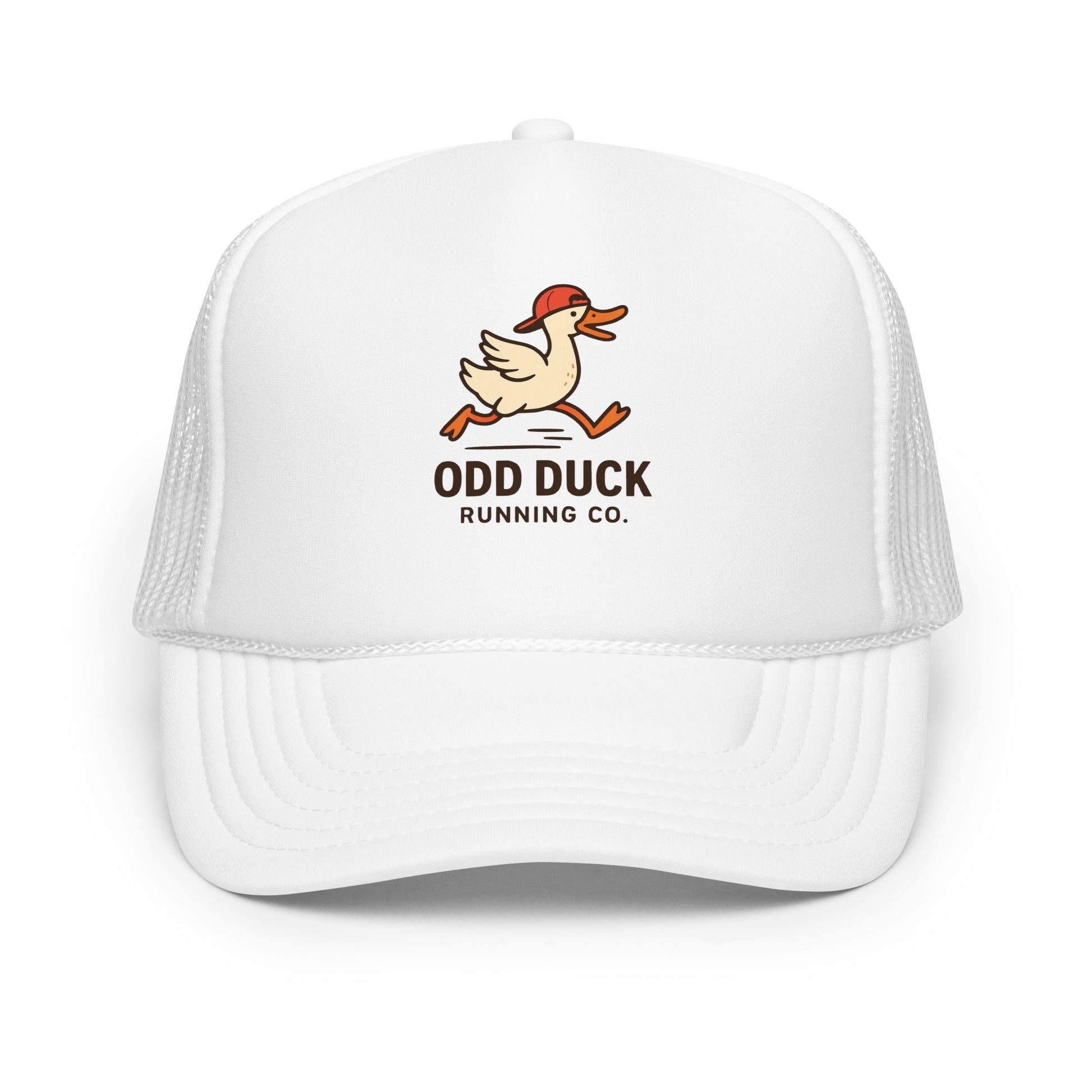 Odd Duck Running Company Trucker Hat - White - Sloth & Duck