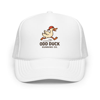 Odd Duck Running Company Trucker Hat - White - Sloth & Duck