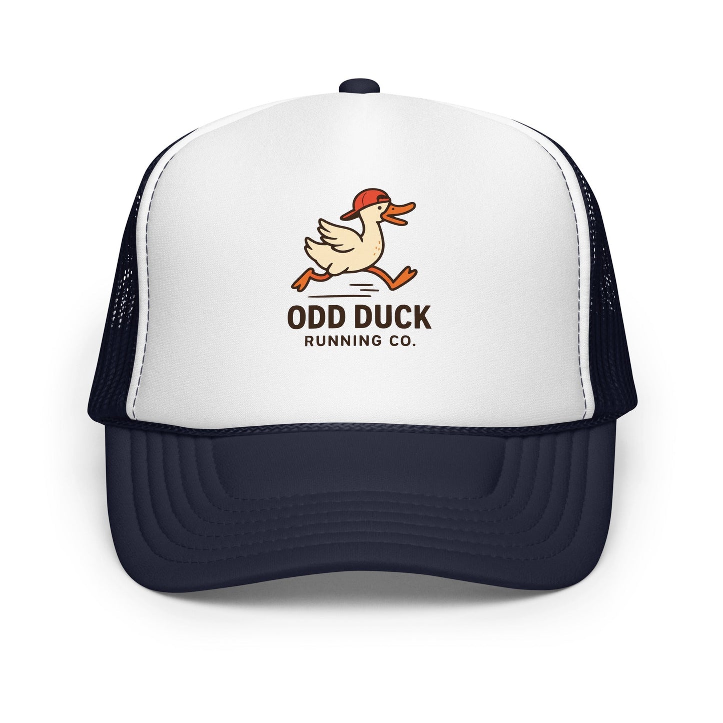 Odd Duck Running Company Trucker Hat - Navy/ White/ Navy - Sloth & Duck