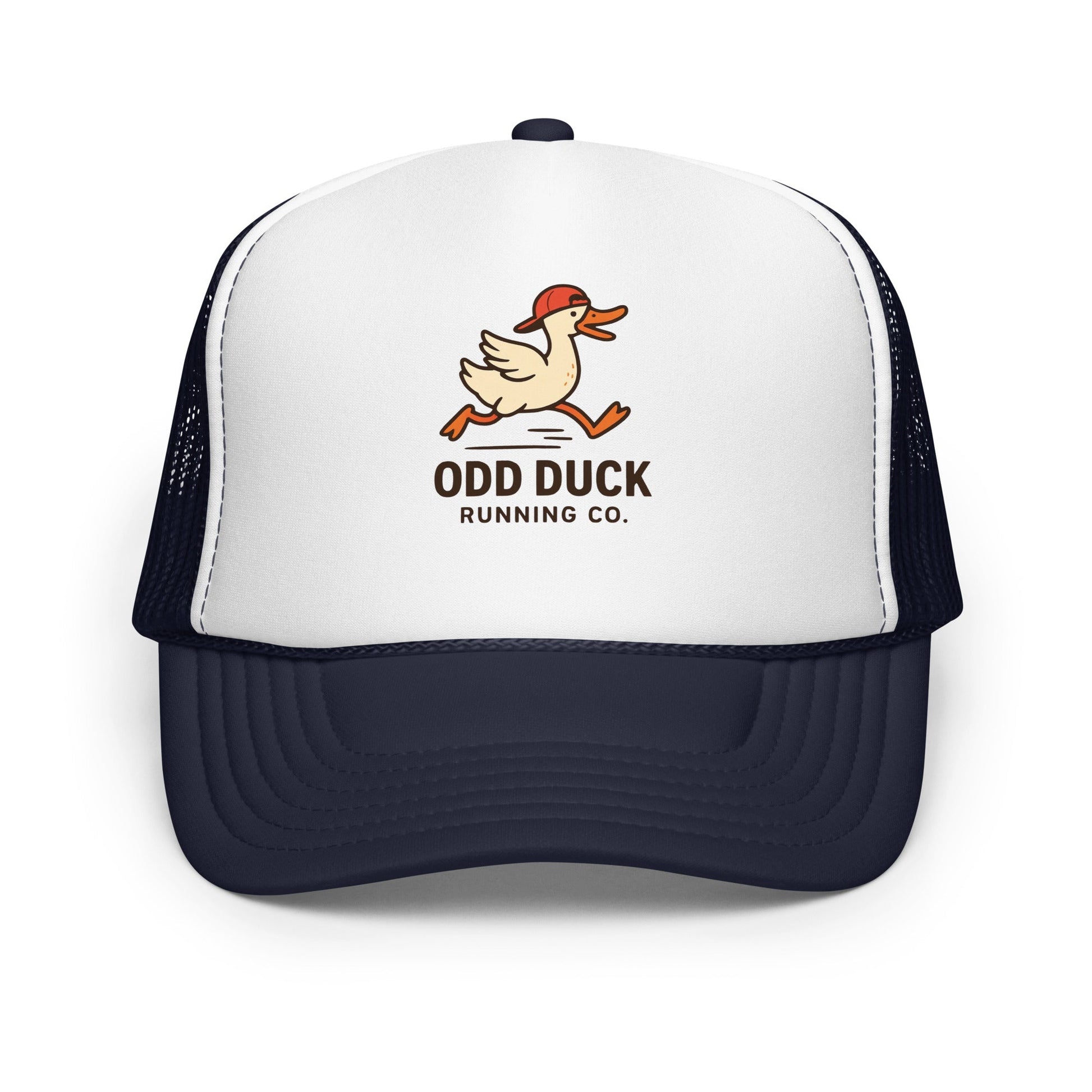 Odd Duck Running Company Trucker Hat - Navy/ White/ Navy - Sloth & Duck