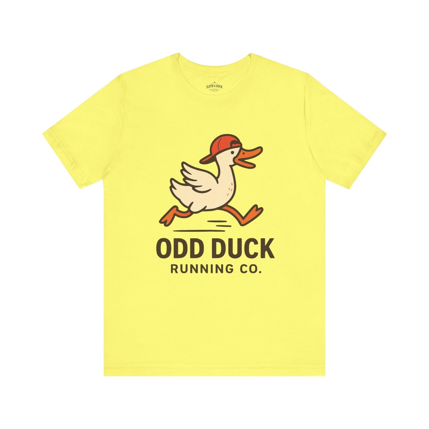 Odd Duck Running Tee - Embrace the Odd - Yellow - Sloth & Duck
