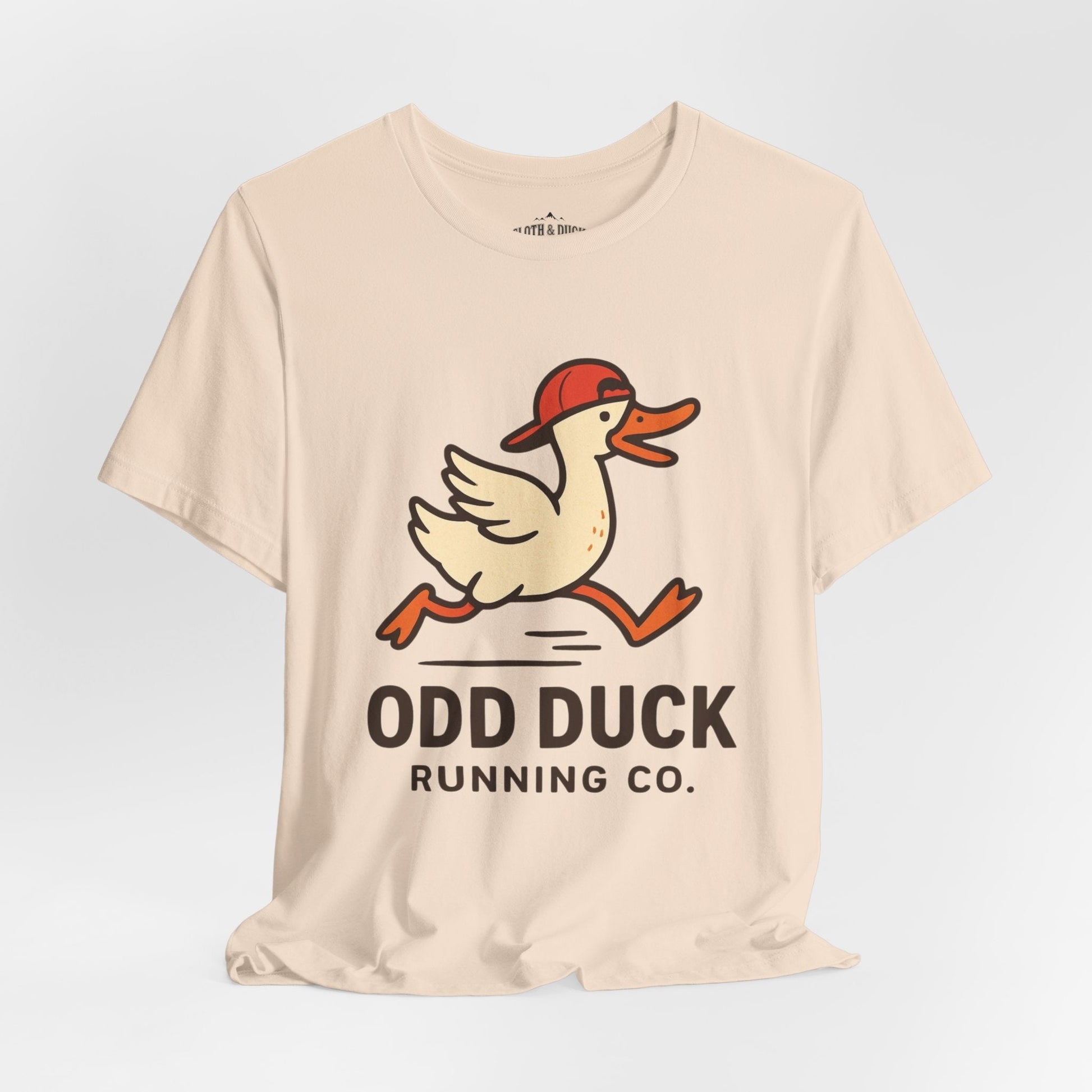 Odd Duck Running Tee - Embrace the Odd - Soft Cream - Sloth & Duck