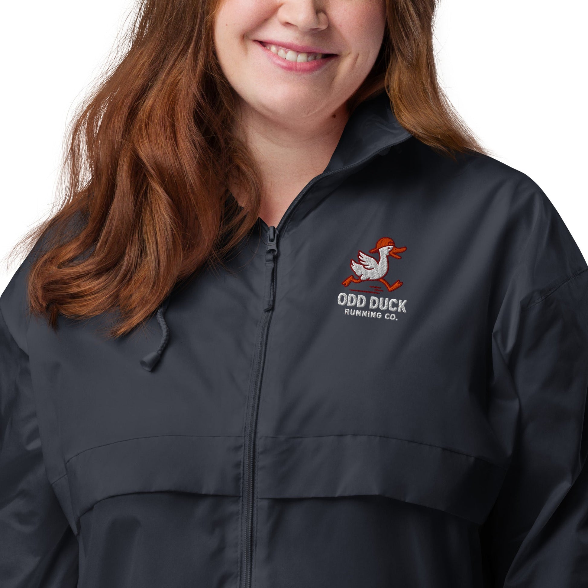 Odd Duck Unisex Windbreaker - Black - Sloth & Duck