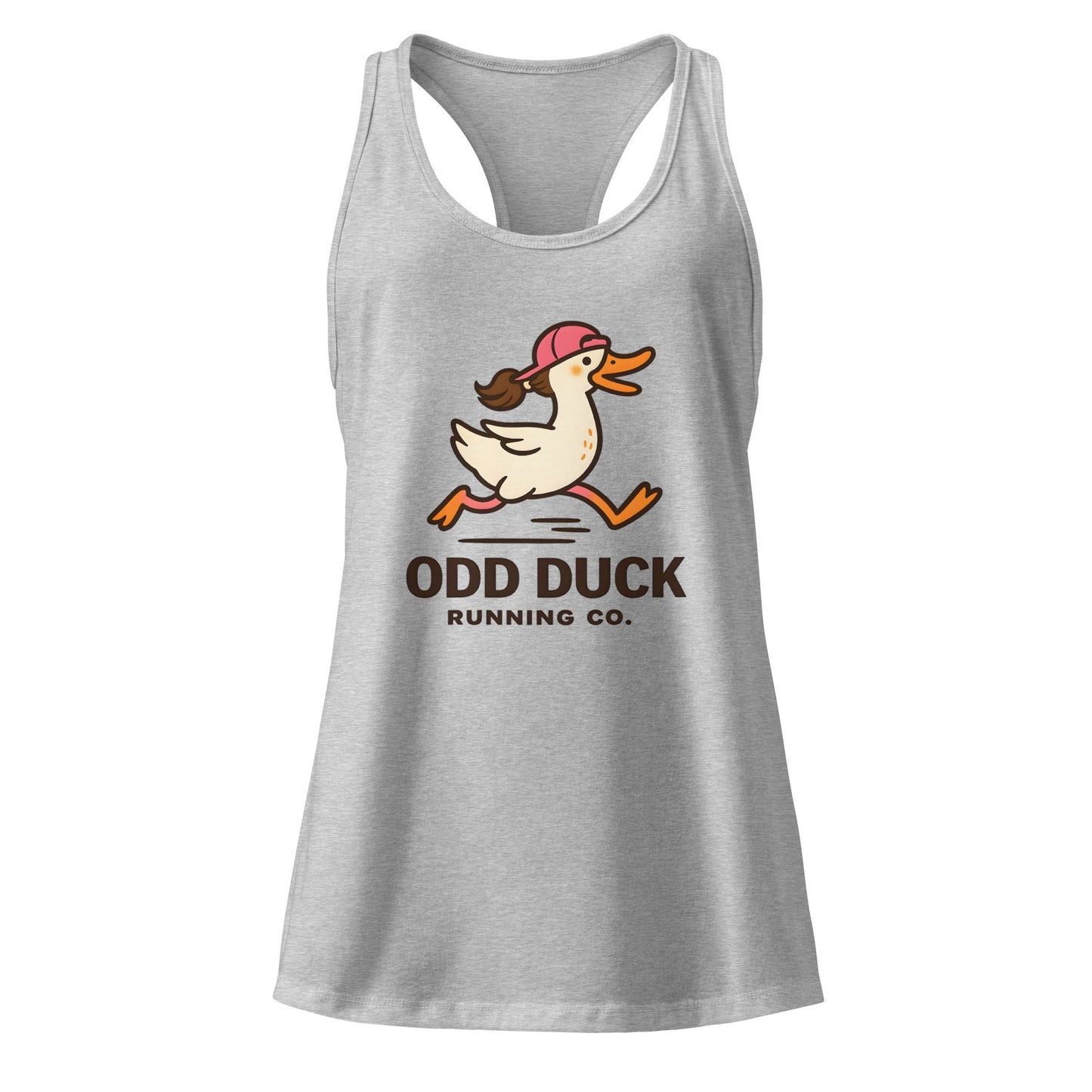 Odd Duck Women’s Fitted Racerback Tank Top - Heather gray - Sloth & Duck