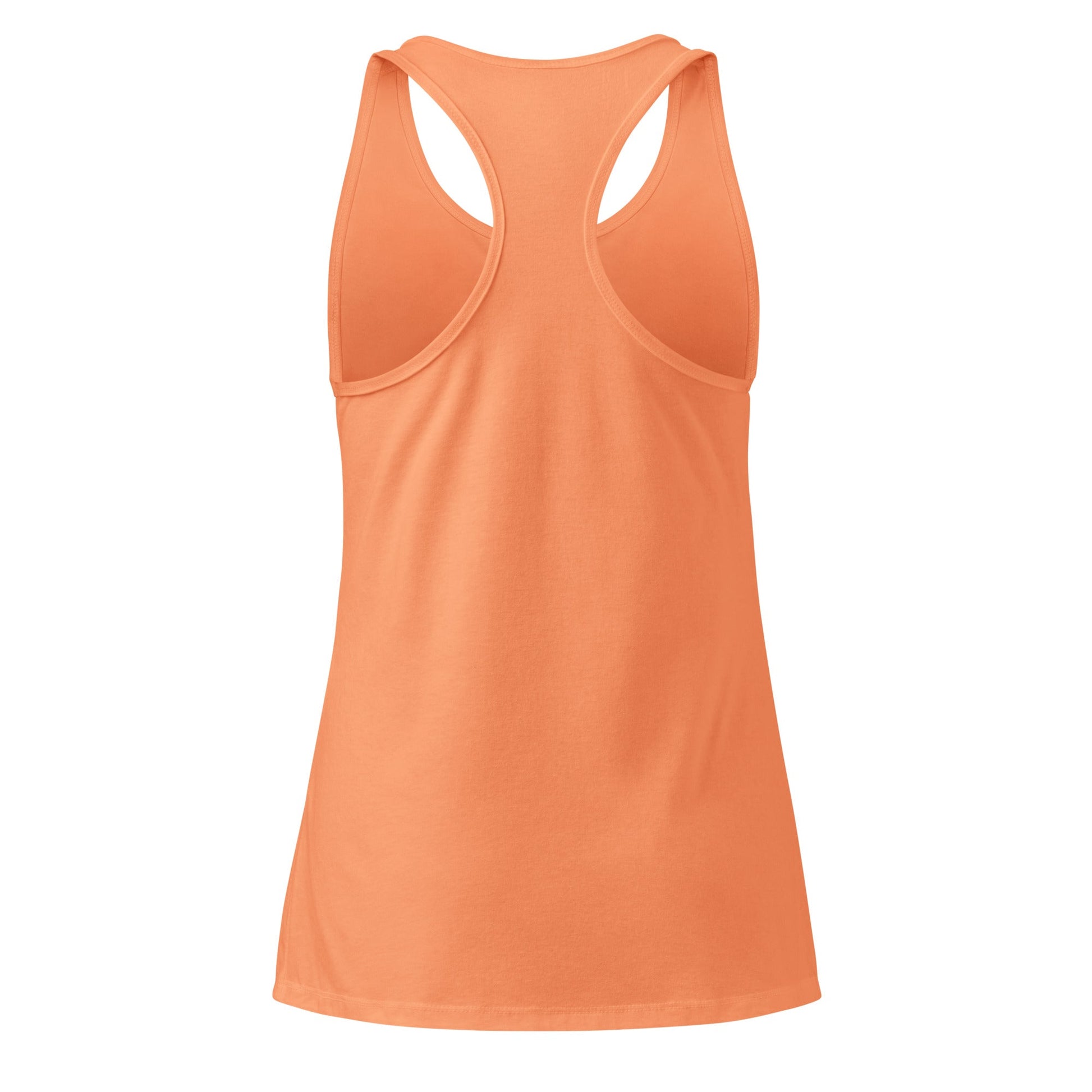 Odd Duck Women’s Fitted Racerback Tank Top - Light Orange - Sloth & Duck