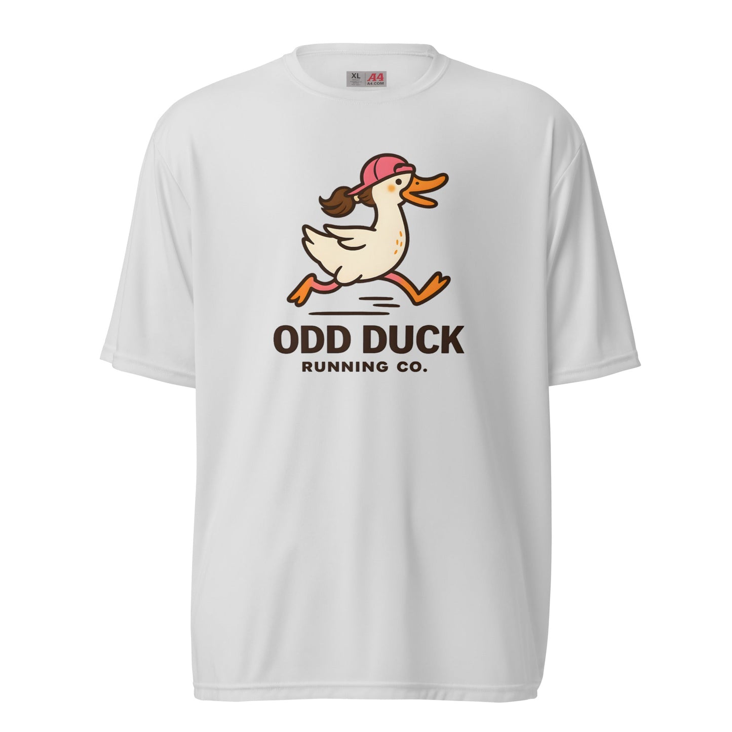 Odd Duck Womens Wicking Performance T-Shirt - Silver - Sloth & Duck