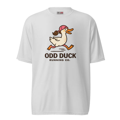Odd Duck Womens Wicking Performance T-Shirt - Silver - Sloth & Duck