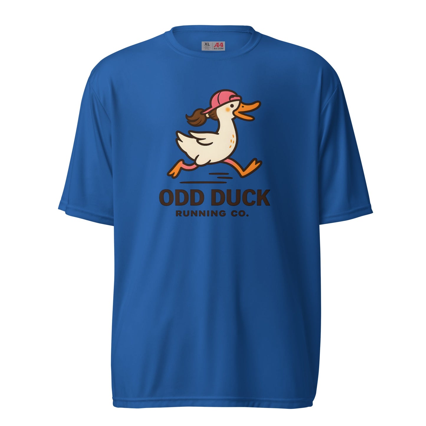 Odd Duck Womens Wicking Performance T-Shirt - Royal - Sloth & Duck